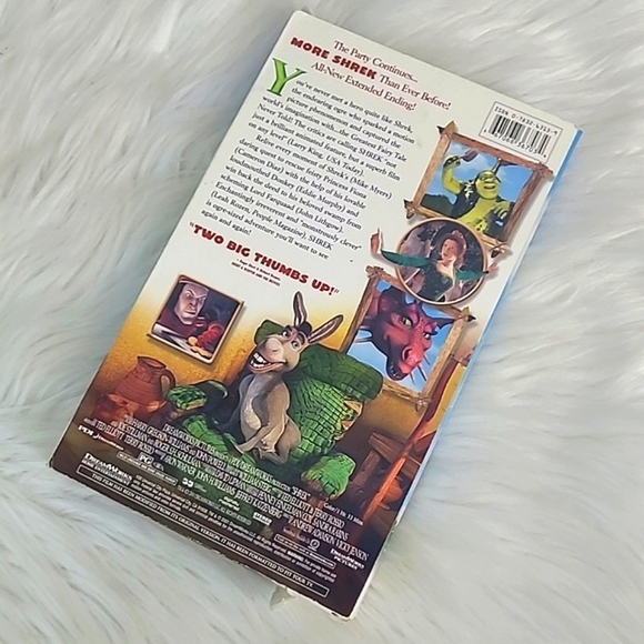 Vintage Y2K 2001 Original Shrek VHS Cassette Tape XL 1st Release Box Limited Edt - Picture 3 of 13